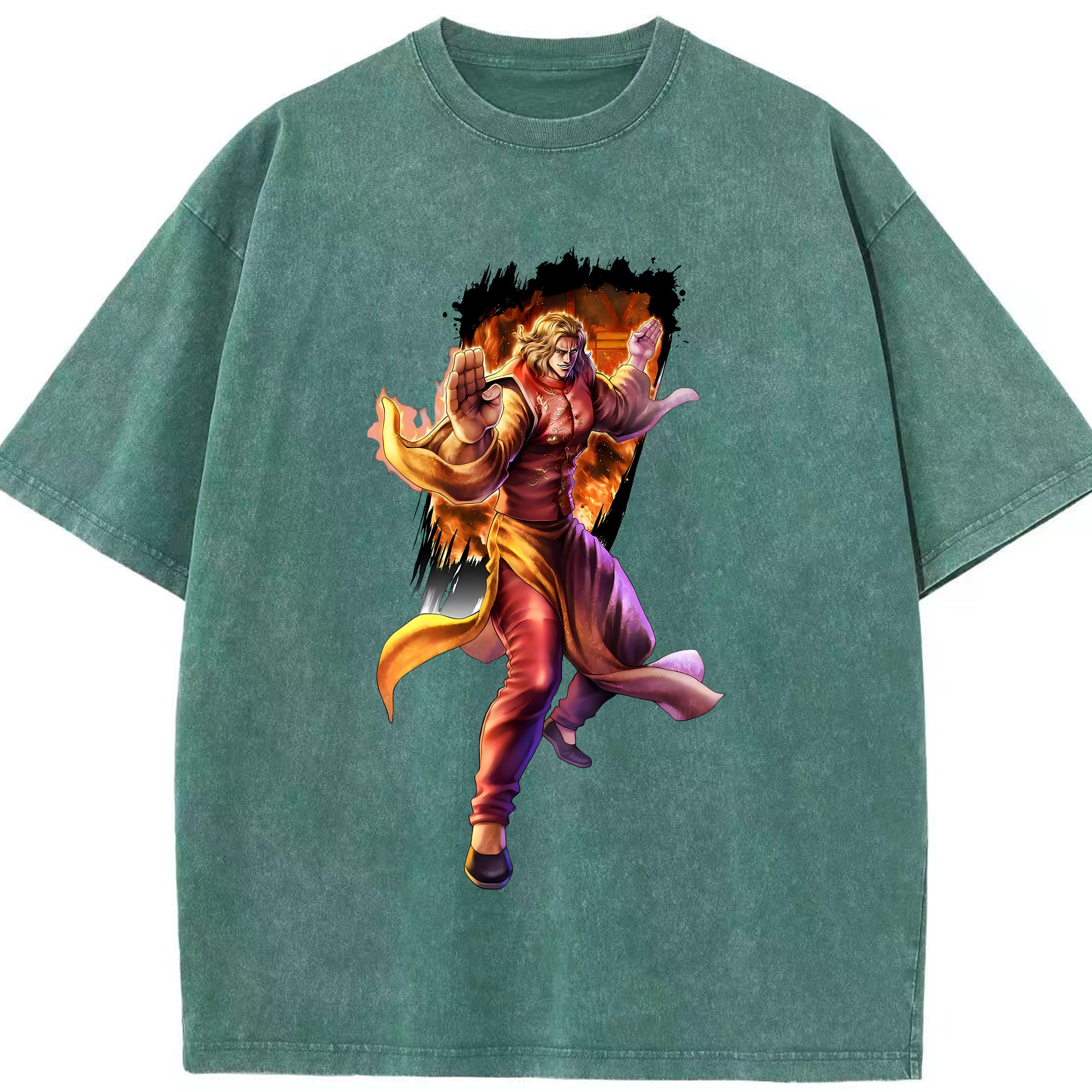 （画像用） 北斗の拳 Fist of the North Star 綿100% ヴィンテージ風 半袖Tシャツ（フロントプリント）